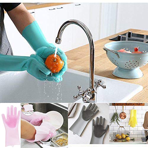 Multifunction Magic Silicone Dish Washing Gloves - Blissful Bundle