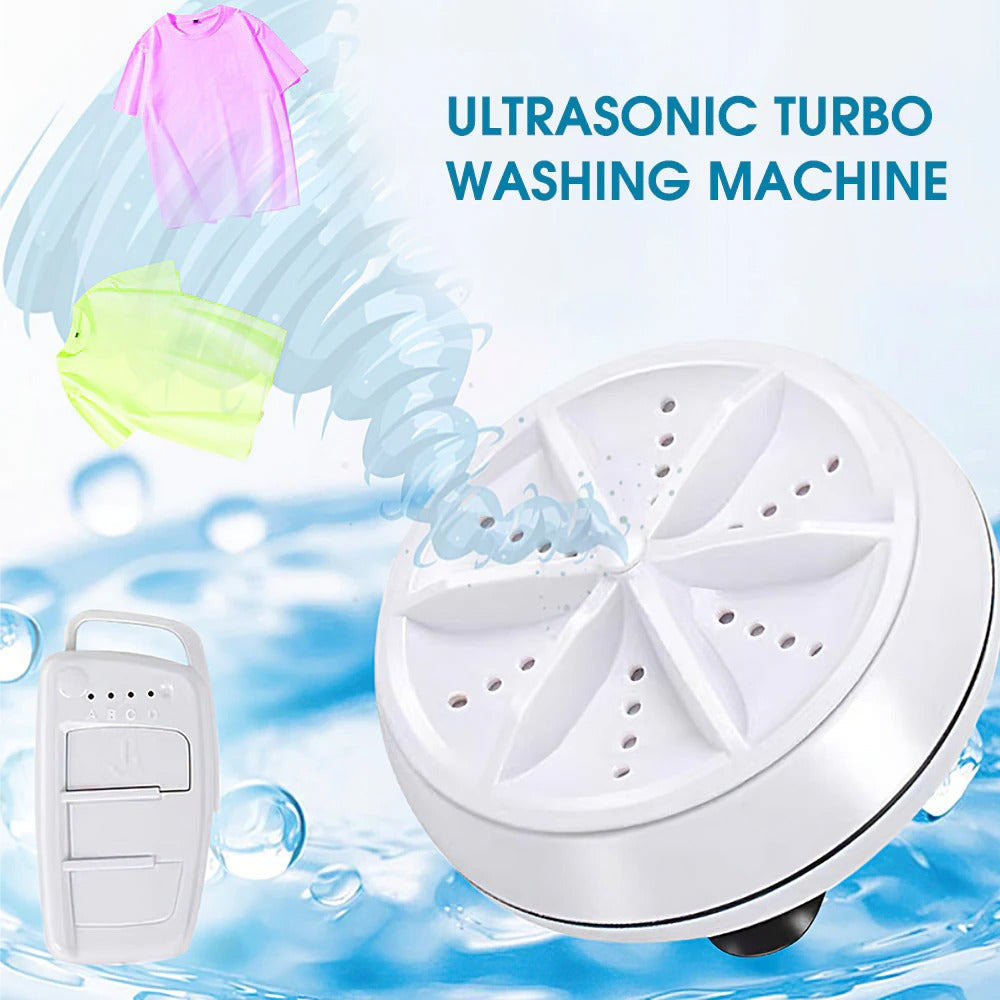 2 in 1 Portable Mini Ultrasonic Washing Machine - Blissful Bundle