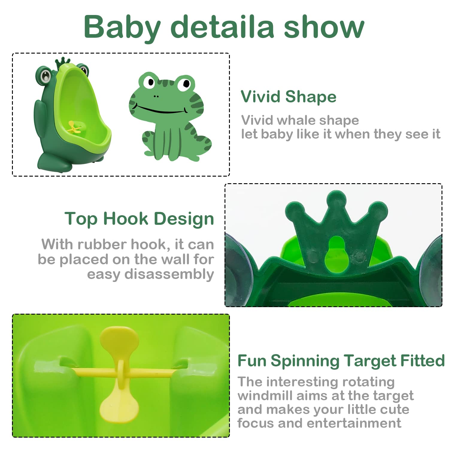 Frog Shape Wall-Mounted Urinate Trainer - Blissful Bundle