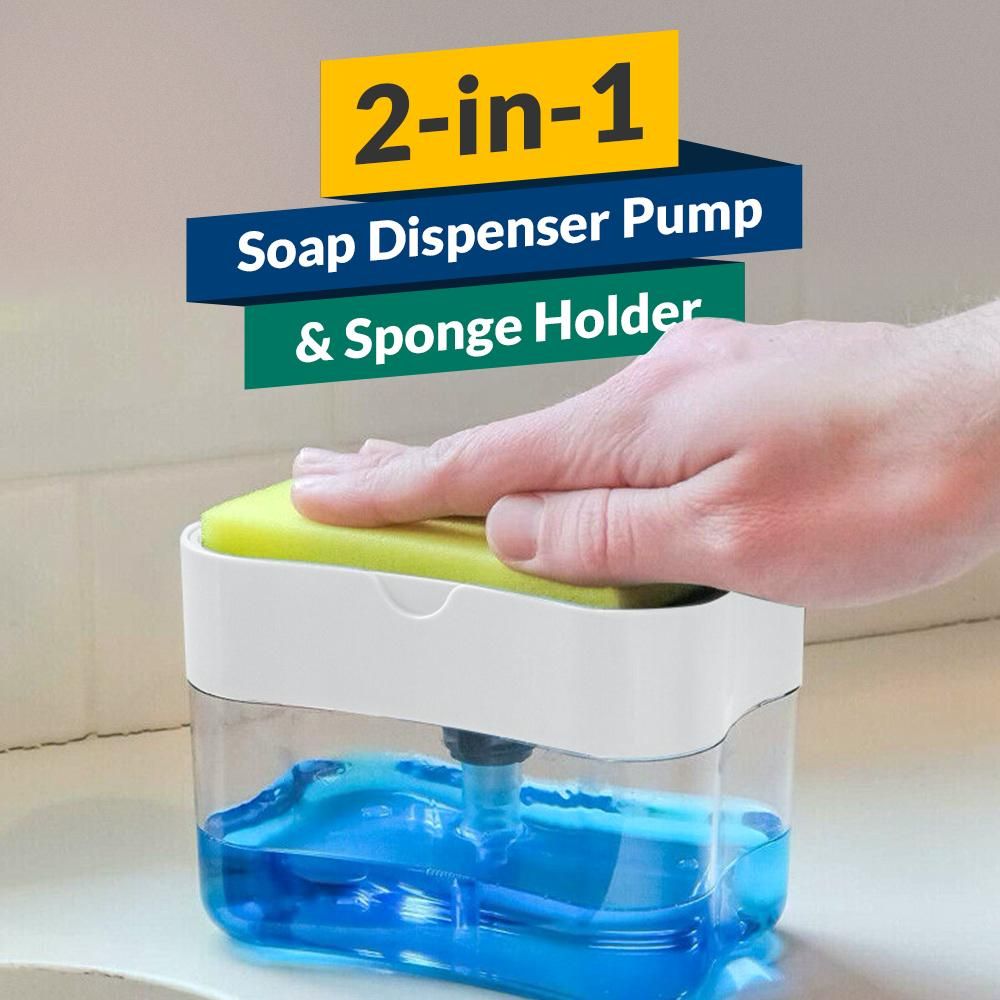 Double Layer Sponge Rack Soap Dispenser - Blissful Bundle