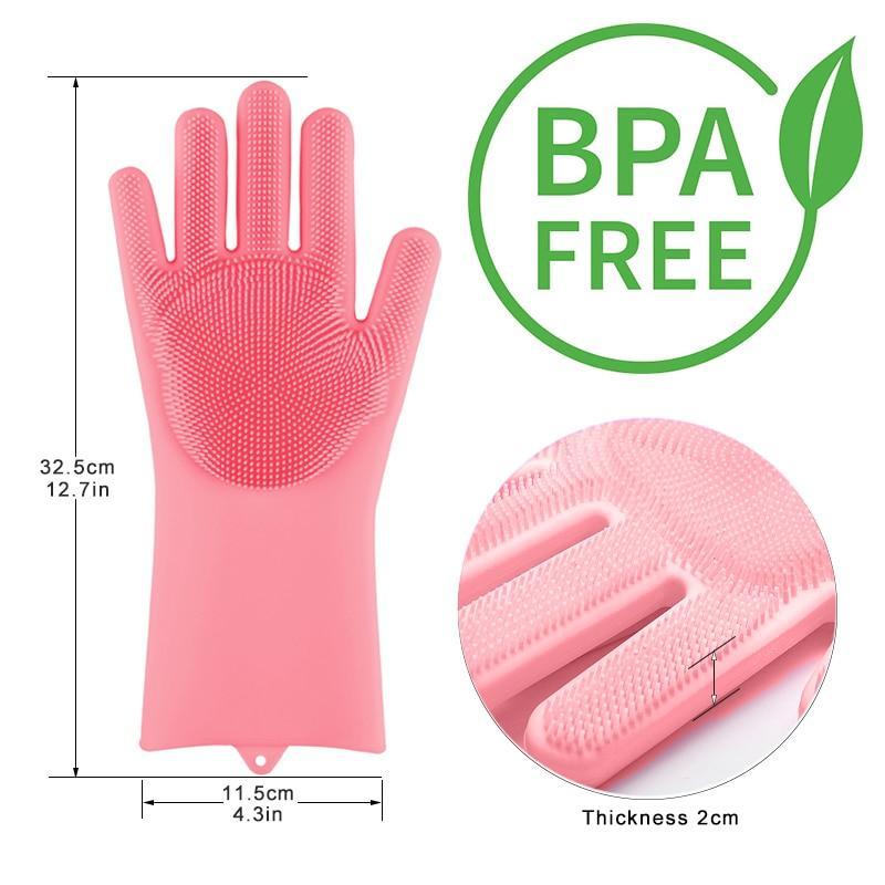 Multifunction Magic Silicone Dish Washing Gloves - Blissful Bundle