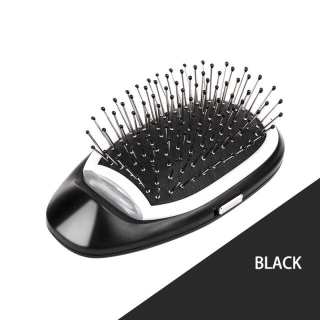 Portable Electric Ionic Styling Hairbrush - Blissful Bundle