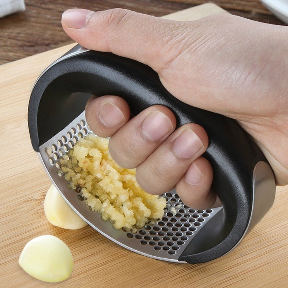 Stainless Steel Garlic Crusher - Blissful Bundle