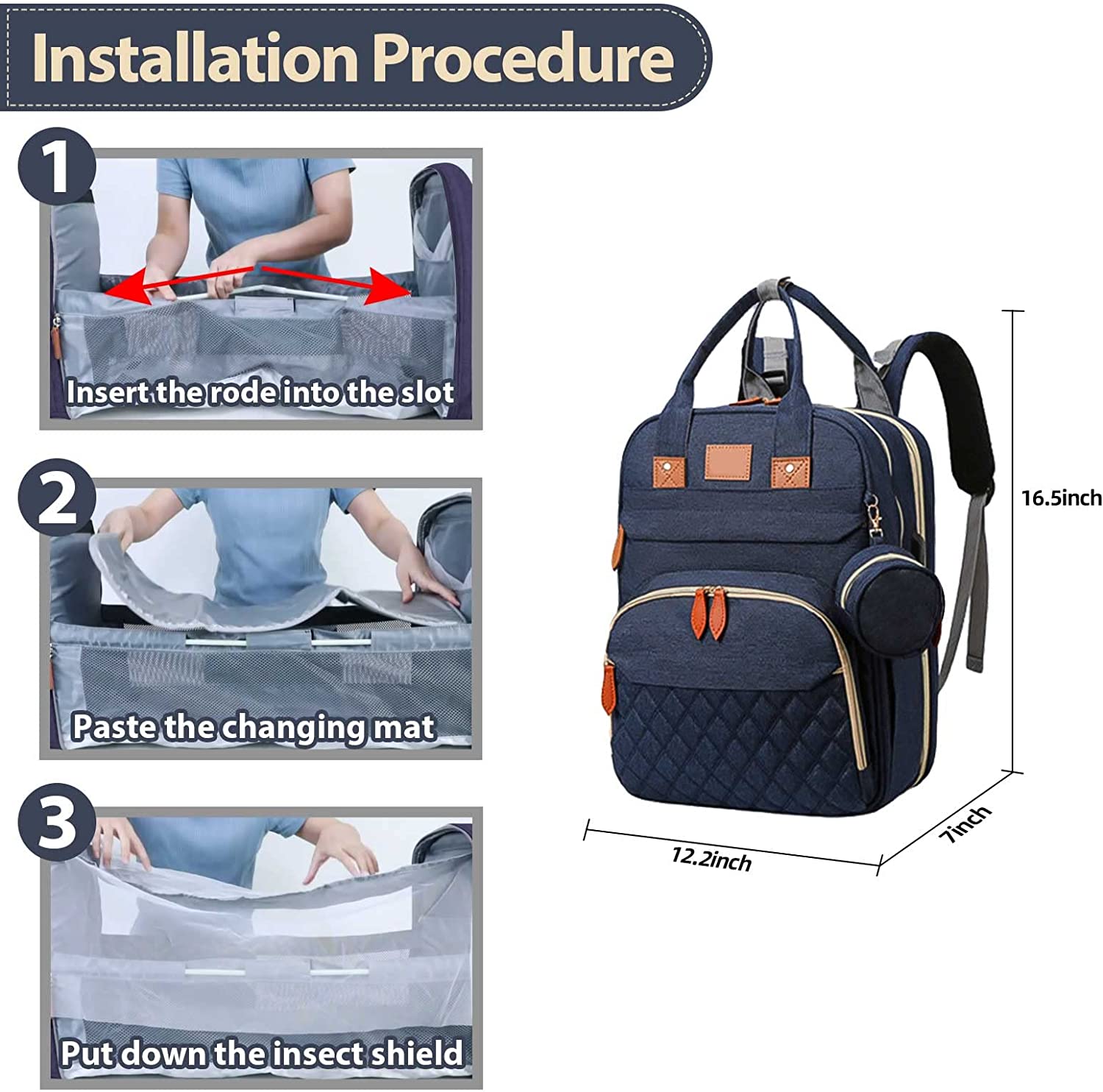 Changing Station Diaper Backpack - Blissful Bundle