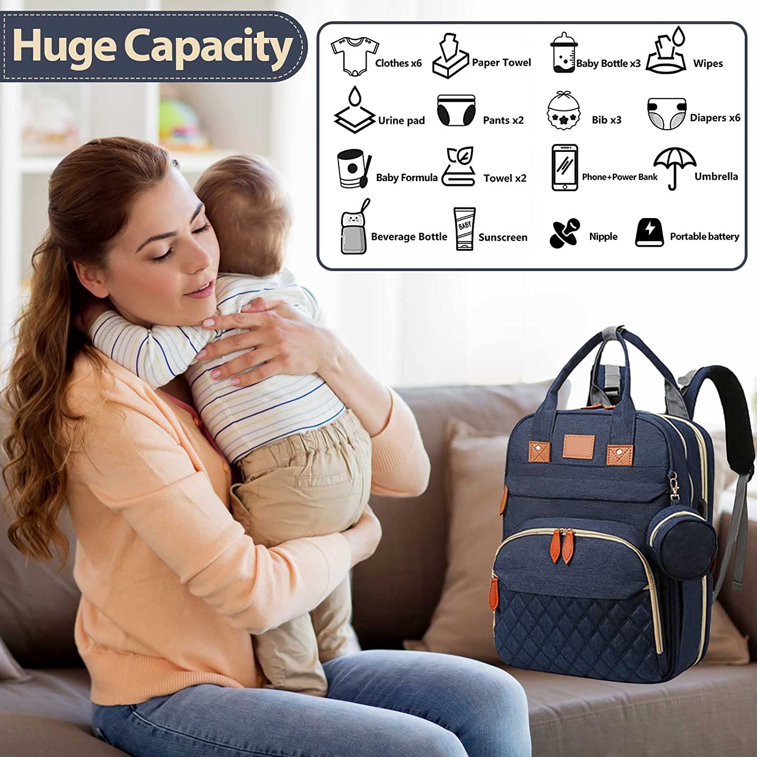 Changing Station Diaper Backpack - Blissful Bundle