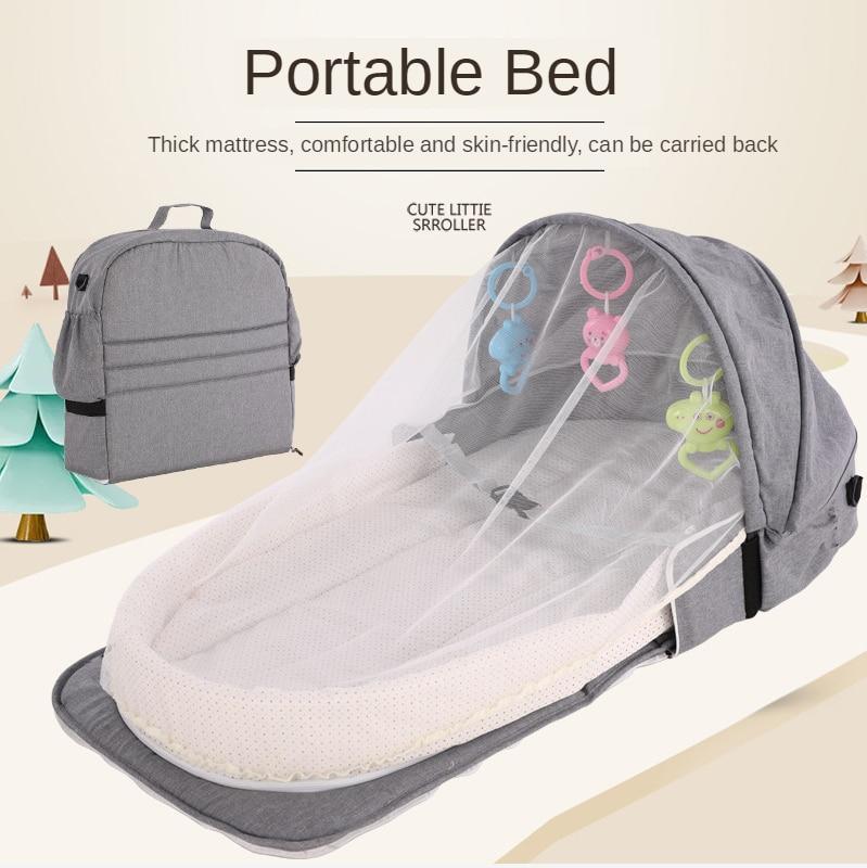 Multipurpose Foldable Baby Bed with Mosquito Net - Blissful Bundle