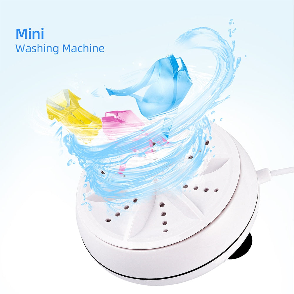 2 in 1 Portable Mini Ultrasonic Washing Machine - Blissful Bundle
