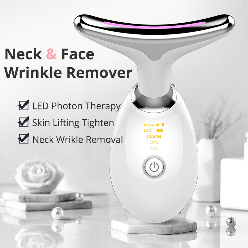 Thermal Neck Lifting And Tighten Massager Electric Microcurrent Wrinkle Remover - Blissful Bundle